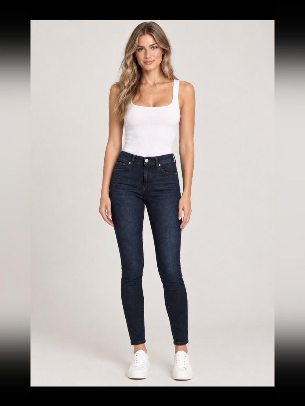NWT Good American Good Legs Skinny Mid Rise Jeans, Dark Wash, 8 / 29